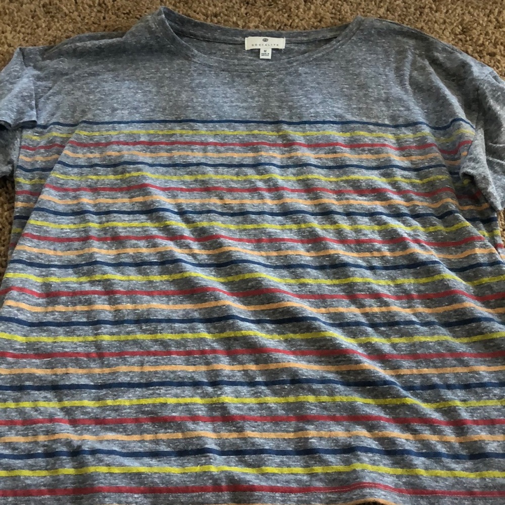 Striped short sleeve shirt
